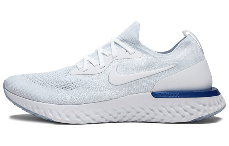 

Nike Кроссовки Epic React Flyknit White Racer Blue