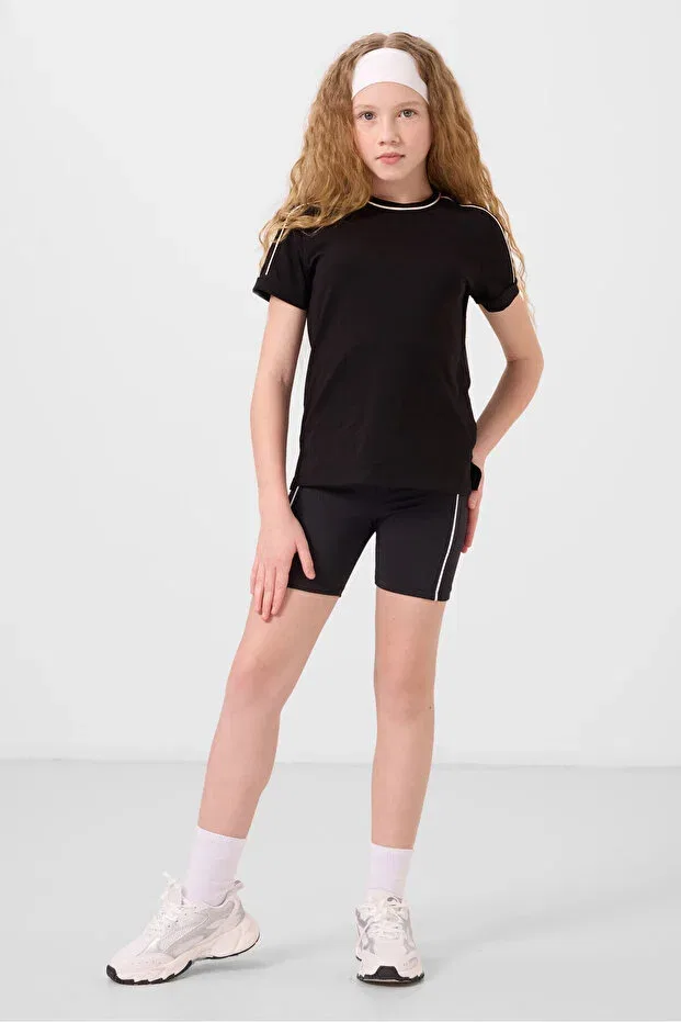 Детские леггинсы для девочек черные базовые Tommy Life, Black