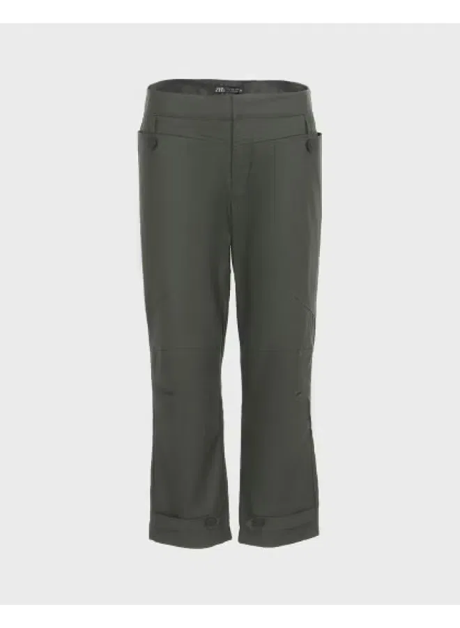Брюки прямые из хлопка Zara, темно-зеленый