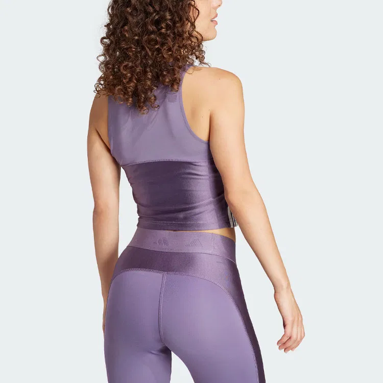 Женский топ без рукавов модели Tank Top Adidas, Dark Gray Violet — фото 4