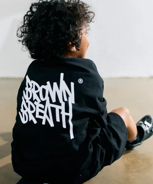 Детская футболка с логотипом BROWNBREATH KIDS, Black
