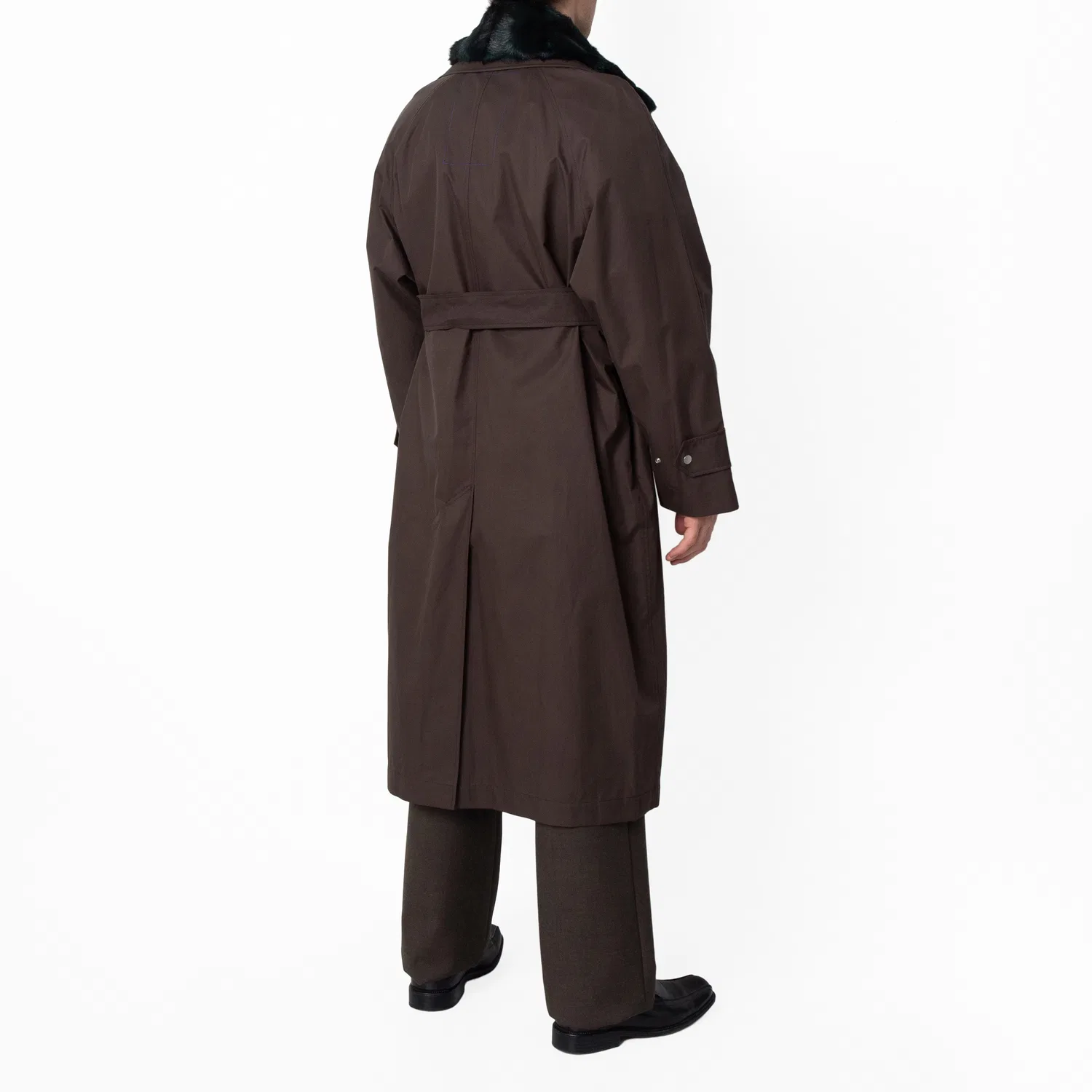 Пальто с съемным воротником из искусственного меха Otter Short Lambeth Car Coat Burberry — фото 4