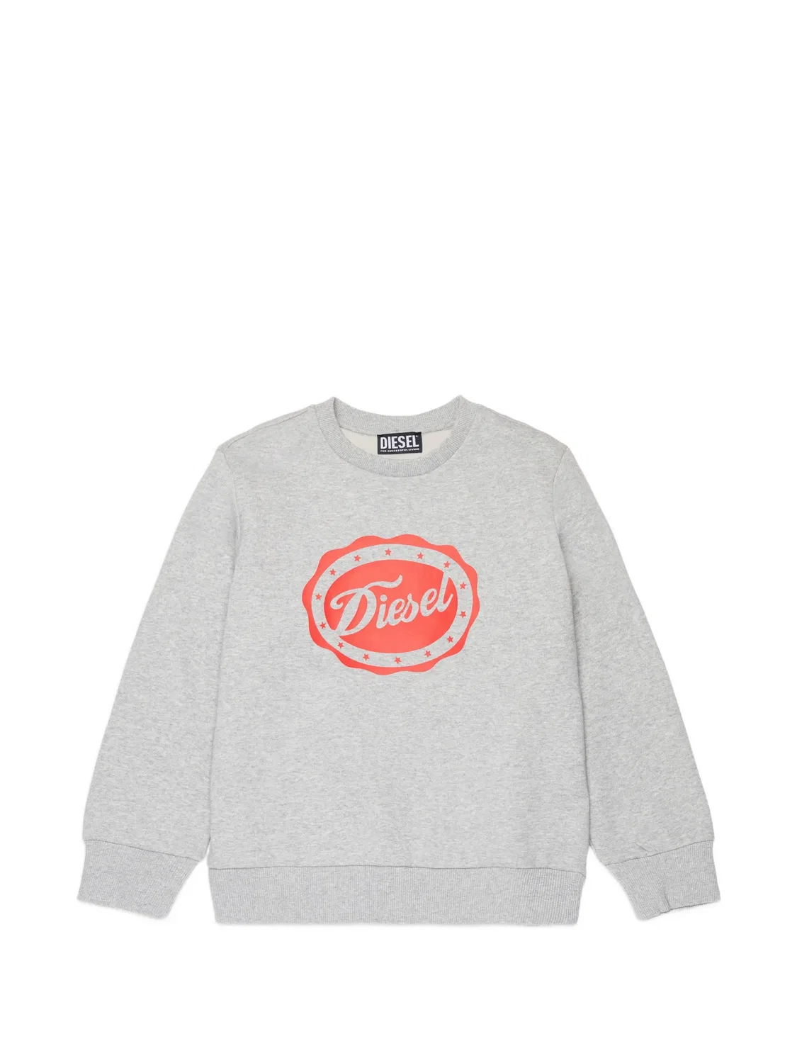 Diesel Свитшот с логотипом серый хлопковый