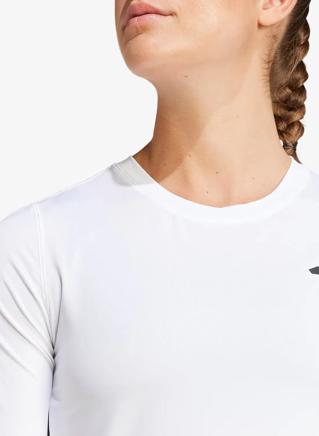 Футболка для тренировок с принтом 3-Stripes Adidas, белый — фото 3