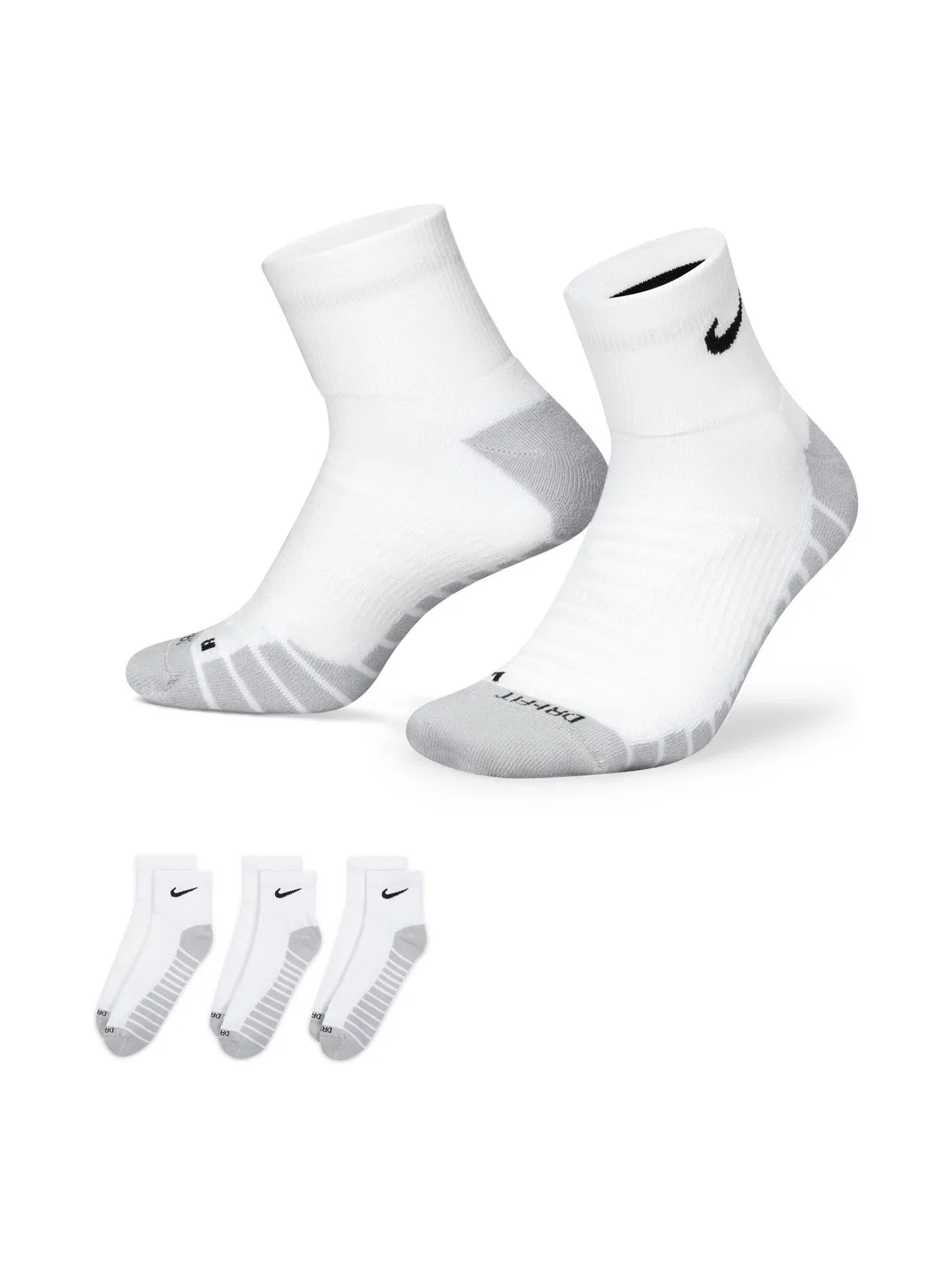 Носки спортивные Nike Everyday Max, бело-серые