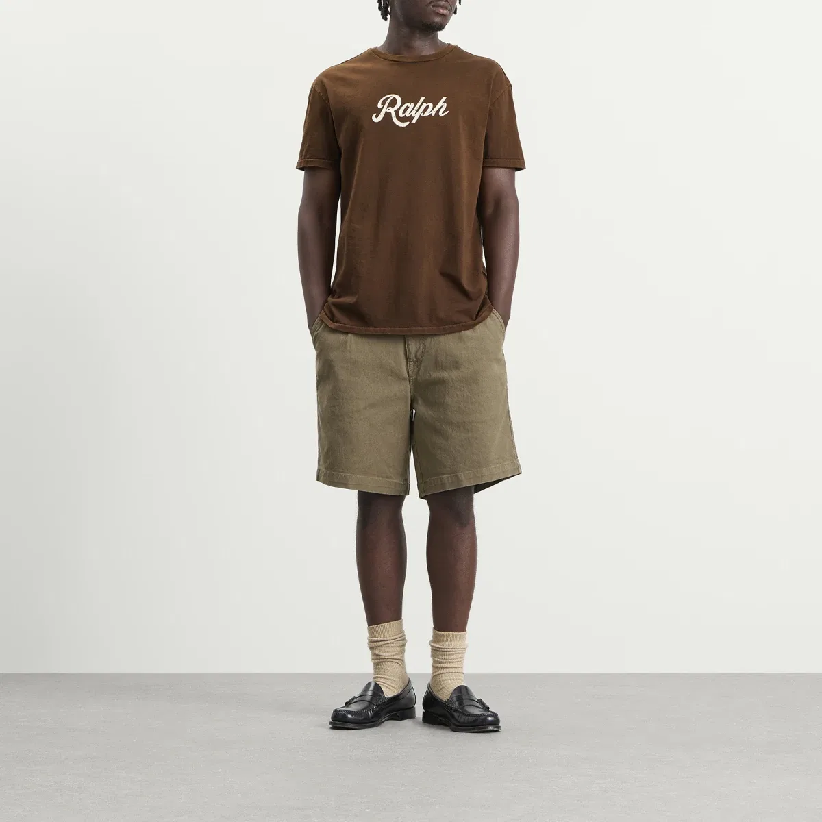 Футболка хлопковая с принтом Authentic Logo Polo Ralph Lauren, Copper Brown — фото 4
