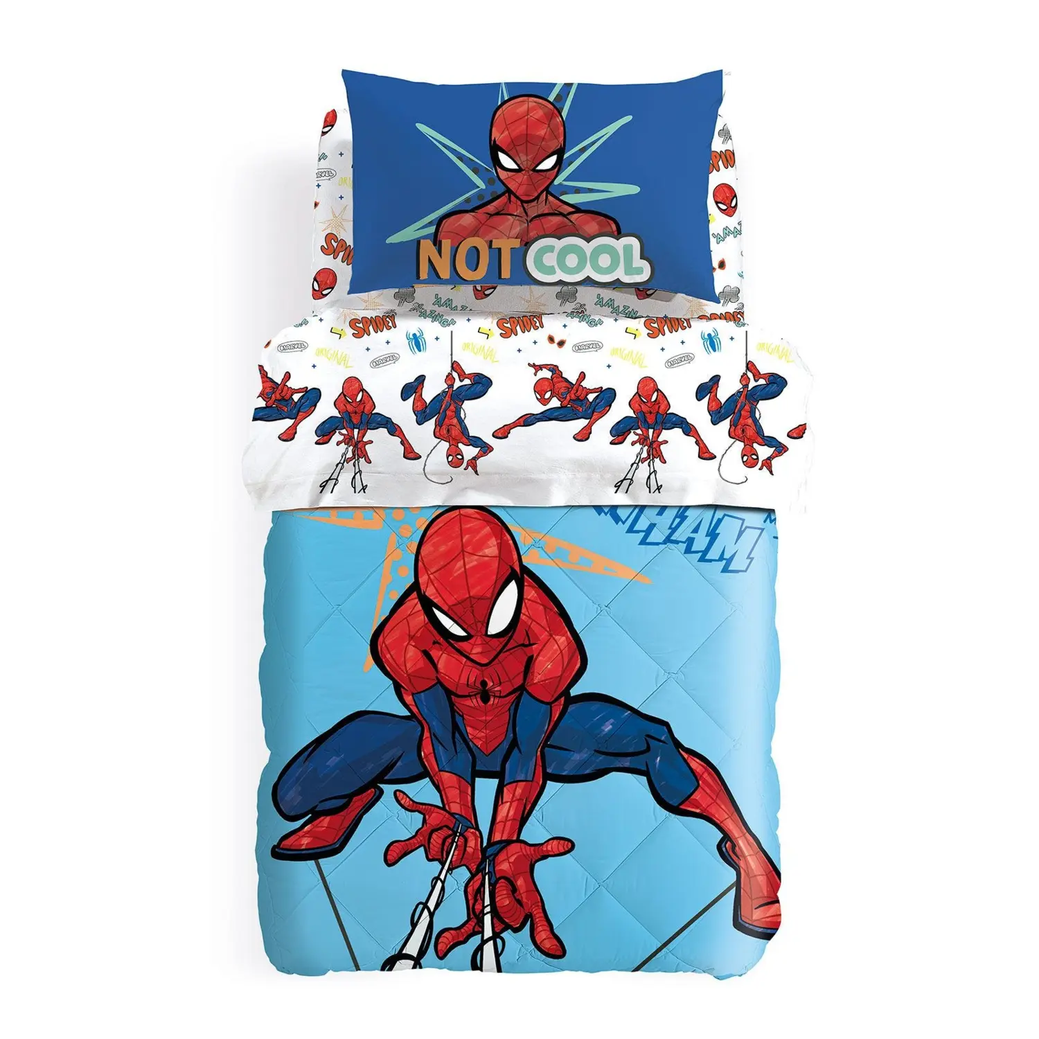 

Одеяло Caleffi Disney Spiderman Cool 1 Square In Cotton, синий/красный