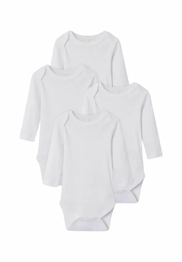 Комплект из 4 футболок с длинным рукавом, хлопок, glaustinuke, Two Soon, Bright White, белый