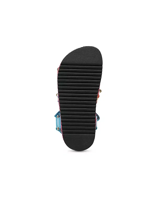 Детские сандалии для девочек с принтом Mini Kensington Espadrille Sandals Kurt Geiger London, мультиколор — фото 4