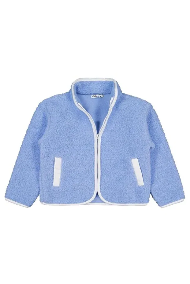 Детский вязаное кардиган с мандариновым воротником Civil Boys, Blue — фото 3