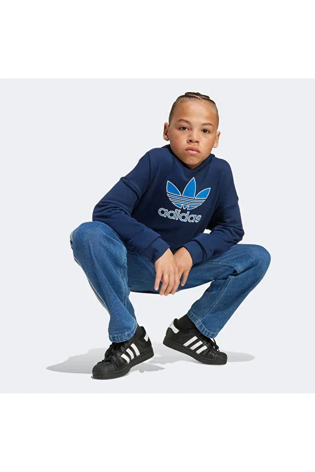 Детское худи для девочек хлопковое Adidas, Navy Blue — фото 4