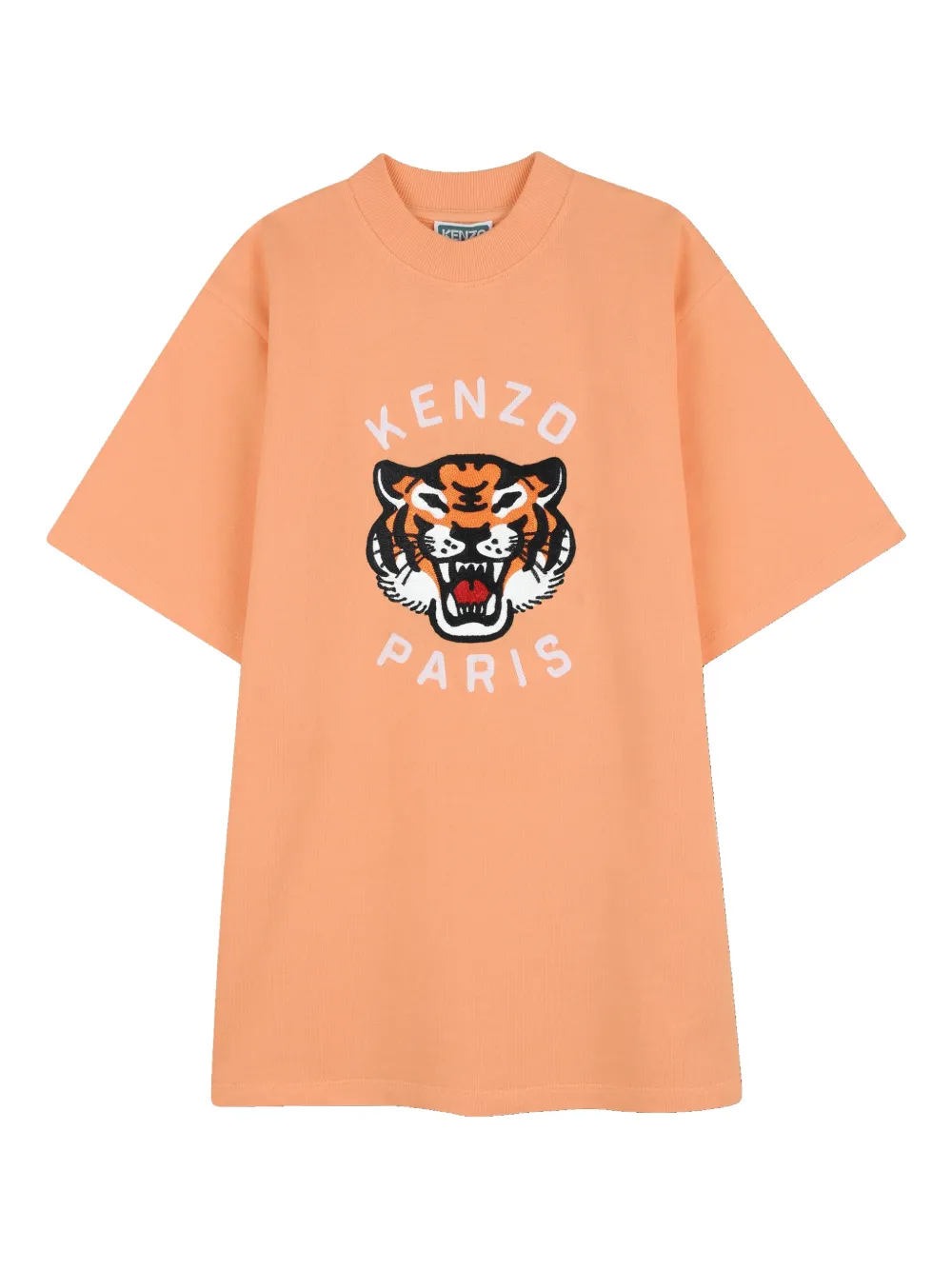 

Платье с вышивкой Tiger Head Kenzo Kids, оранжевый