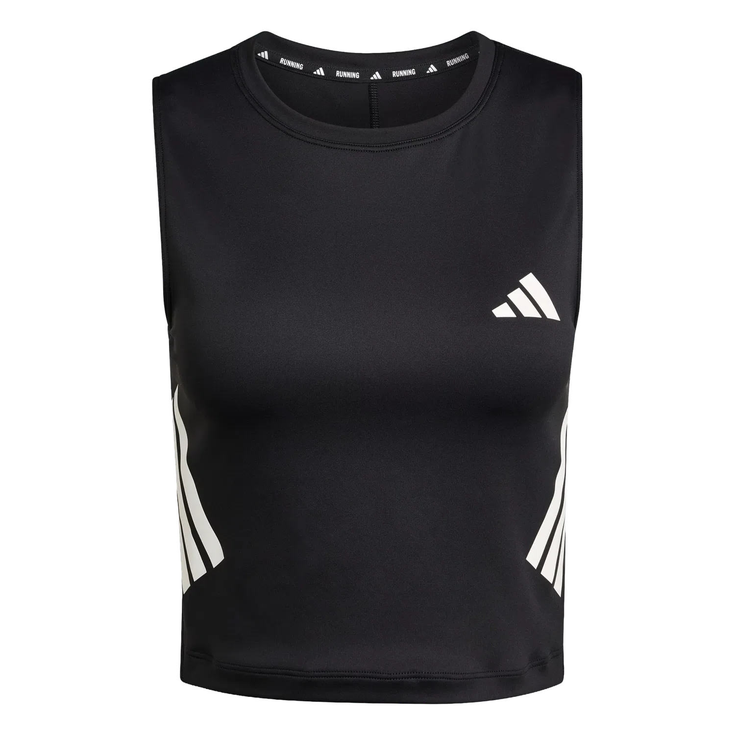 Женский топ для бега укороченное Adidas, черный