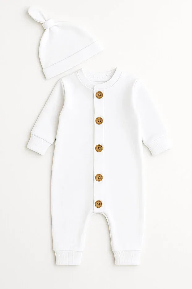 Детский комплект боди-комбинезонов из хлопка с длинным рукавом Ozbaby.Com, Burgundy — фото 4