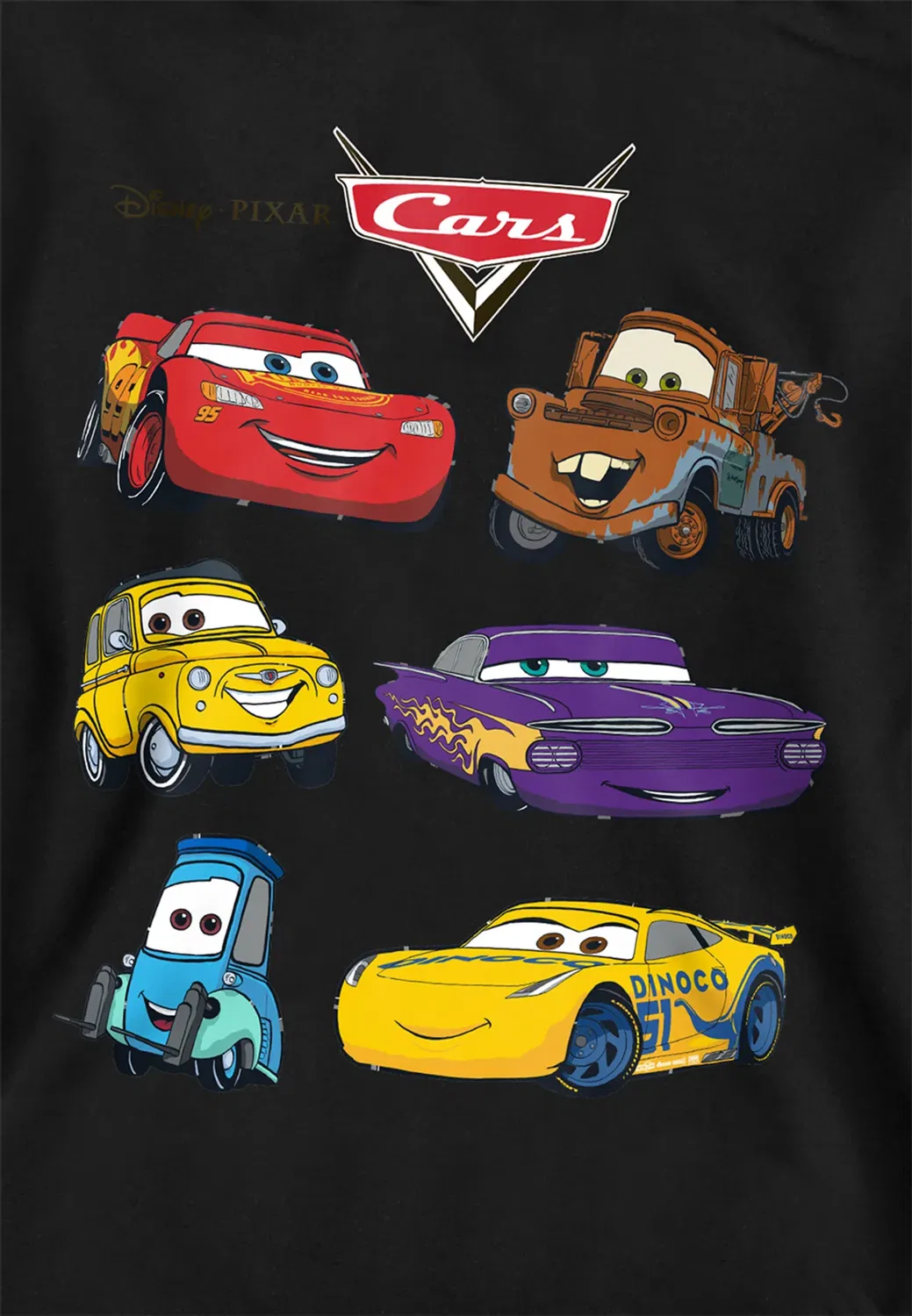 Детский худи с принтом Cars Disney, Black — фото 2