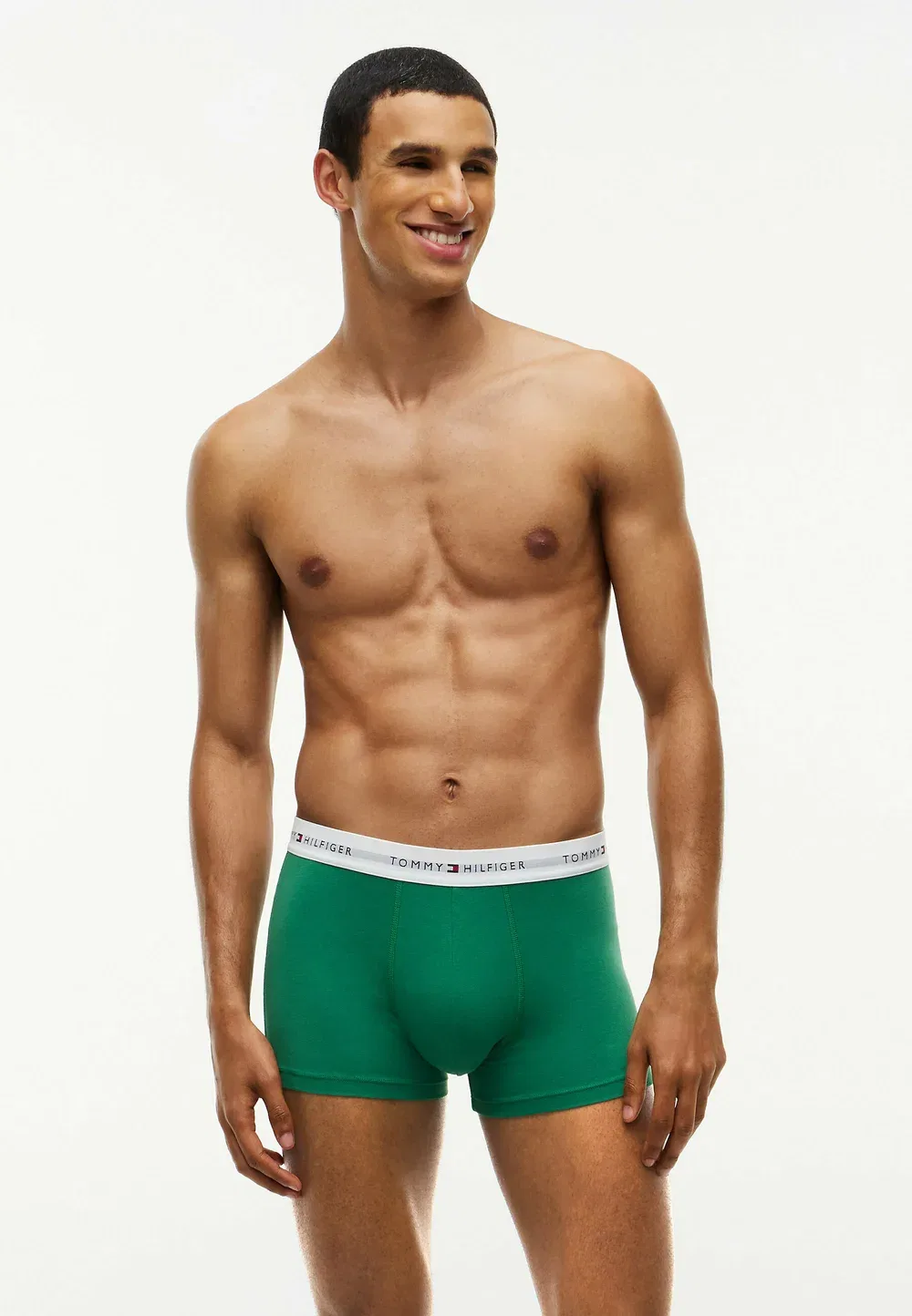 Комплект из 3 трусов с повторяющимся логотипом и поясом Tommy Hilfiger, Alaskan Green Black Noble Blue — фото 4