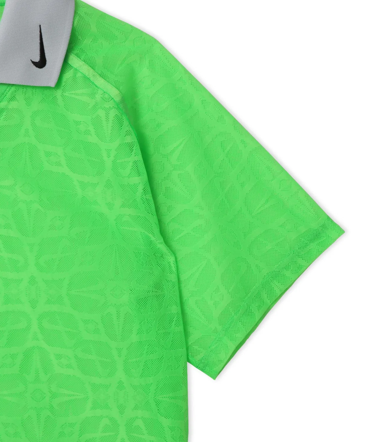 Женская футболка-поло с кружевным принтом, модель Street Lace Polo NIKE, Green — фото 4
