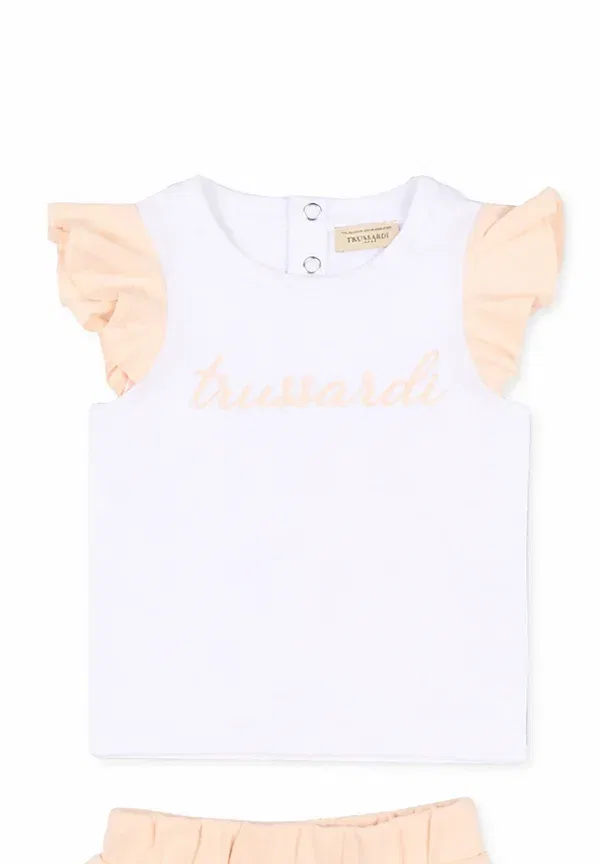 Комплект юбка A-line с принтом Tru Trussardi Junior, White, белый — фото 3
