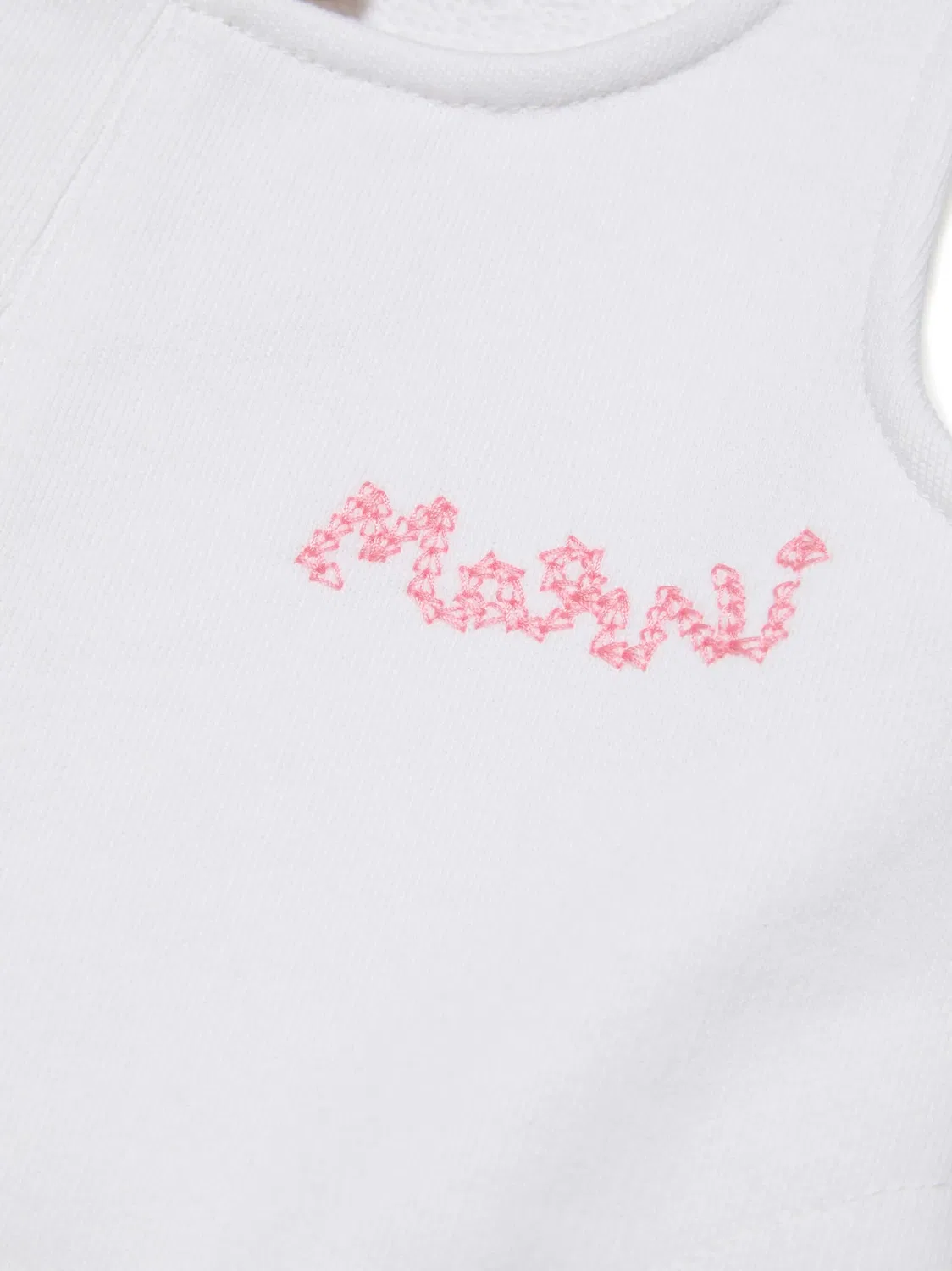 Платье с вышитым логотипом Marni Kids, белый — фото 3