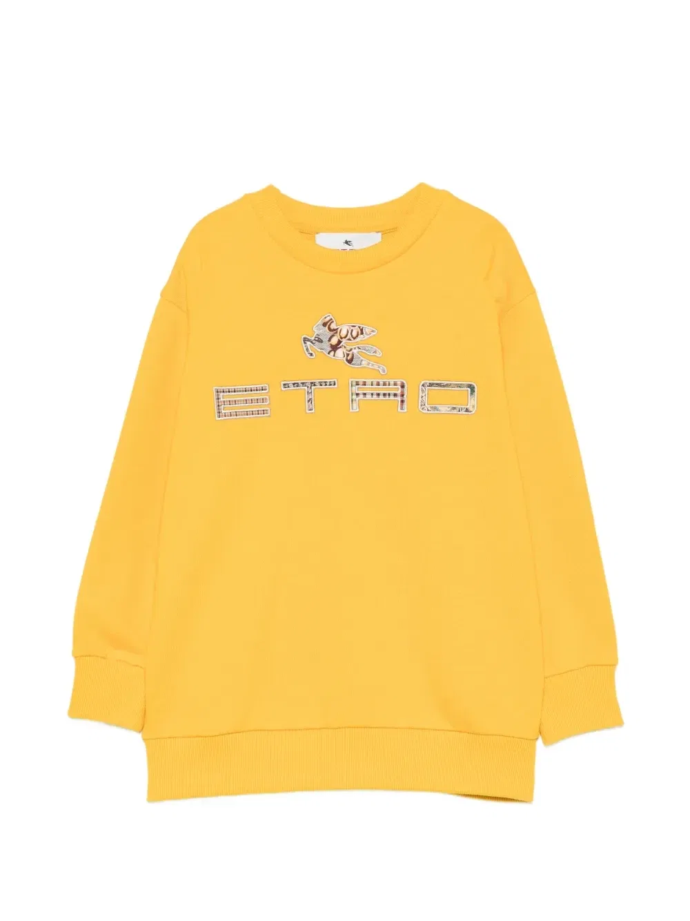 Толстовка с вышивкой логотипа Pegasus Etro Kids, желтый
