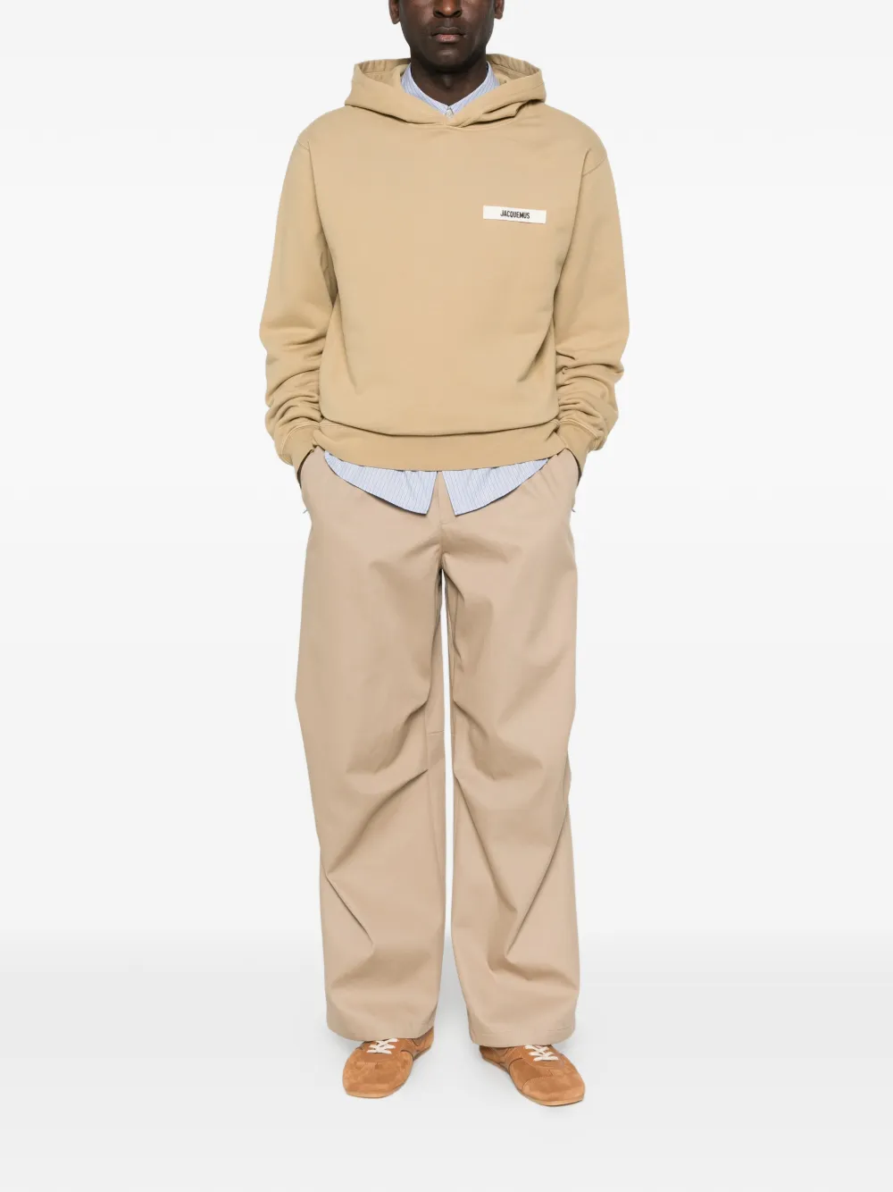 Худи с нашивкой-логотипом Jacquemus, коричневый — фото 2