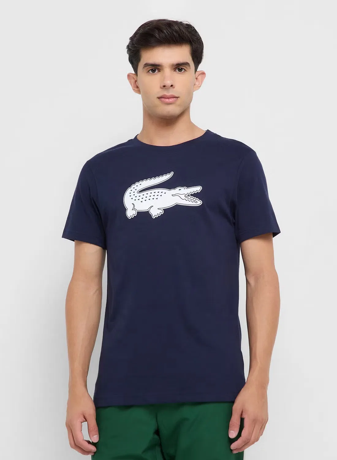 Футболка с высоким воротом Ultra-Dry Lacoste, темно-синий