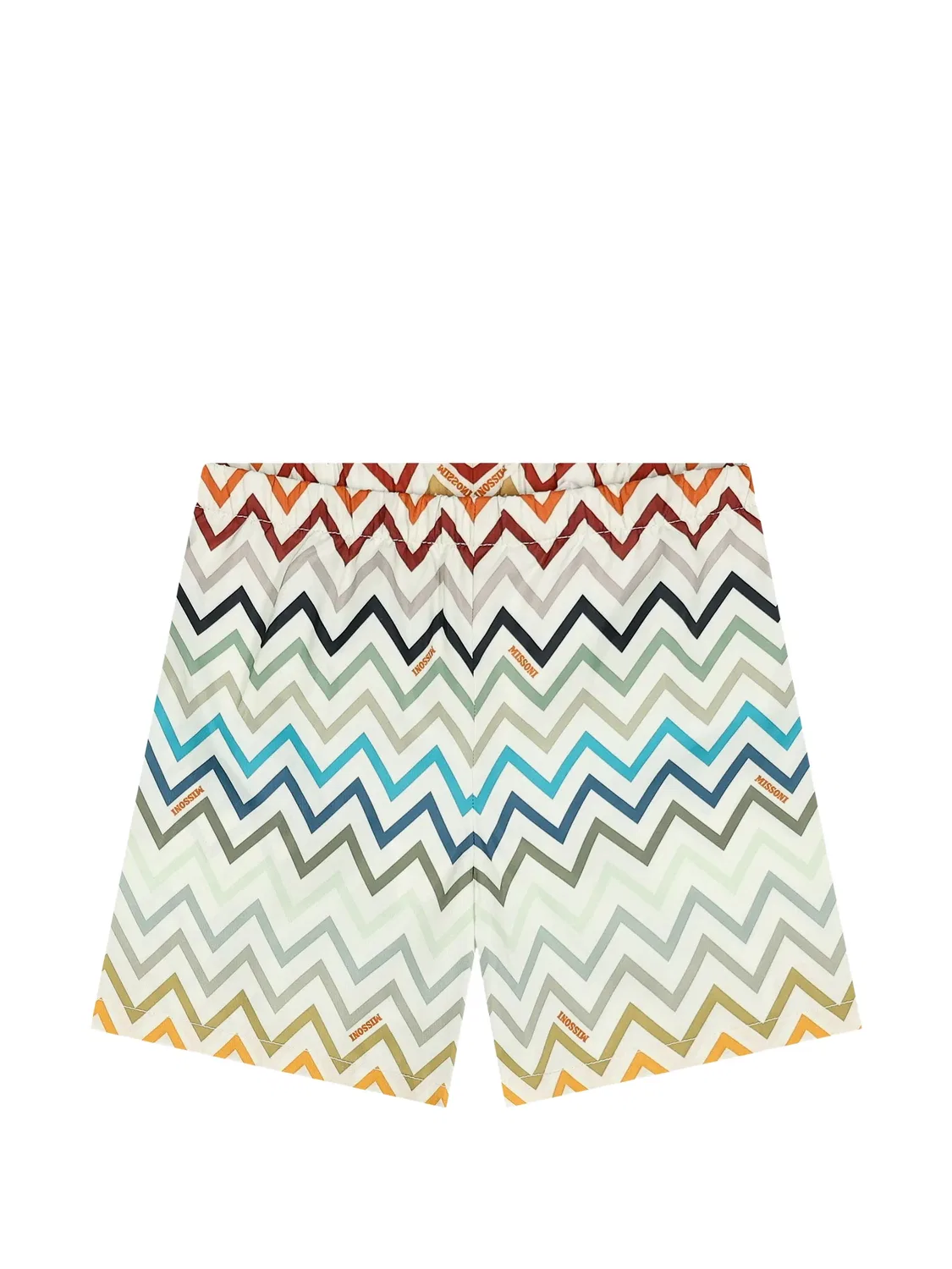Шорты с принтом зигзаг Missoni Kids, зеленый