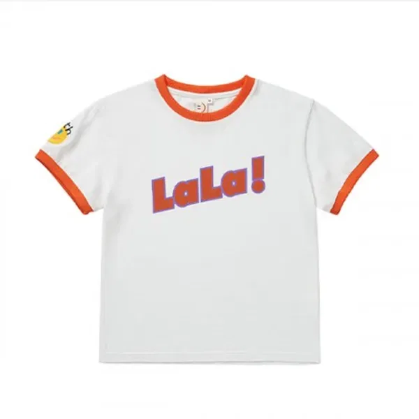 Детская футболка с двумя тонами, Lala, оранжевый