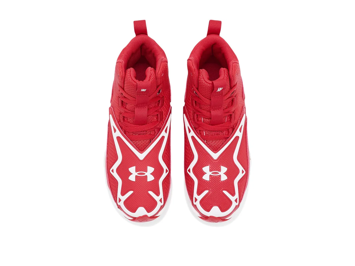 Бейсбольные бутсы Harper 11 RM Jr. Baseball RM Cleats (для малышей, маленьких и больших детей) Under Armour Kids, Red/White/White — фото 3