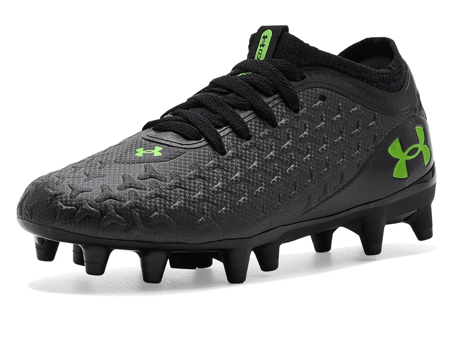 Бутсы Magnetico Select 6 Jr. Soccer Cleats (для маленьких и больших детей) Under Armour Kids, Black/Metallic Black/Hyper Green