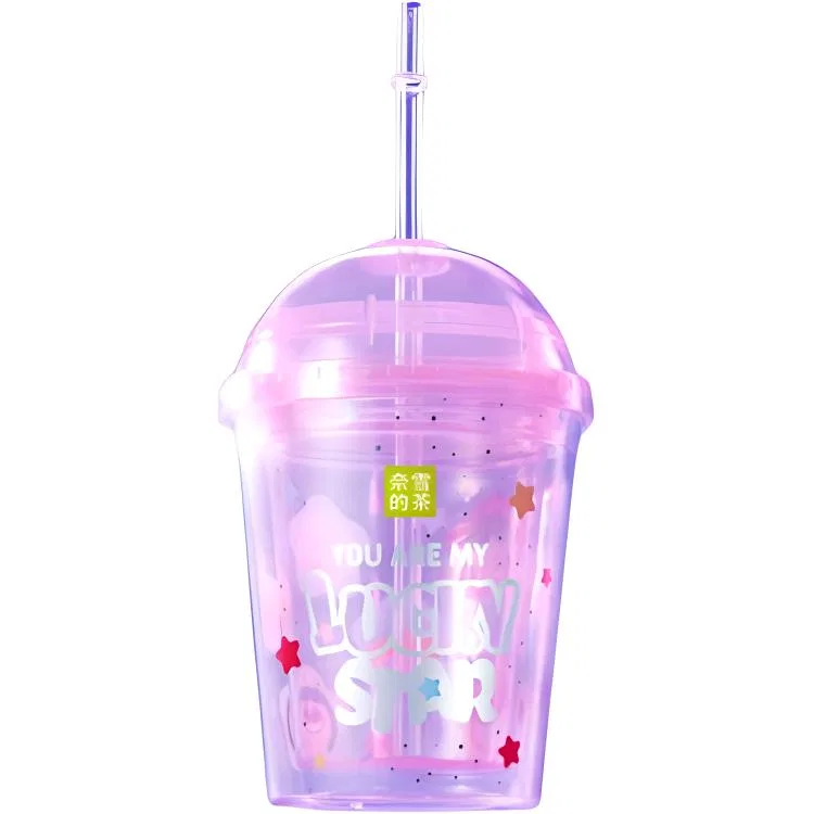 Детский стакан с трубочкой POP MART x Nayuki's Tea, пластиковый, Straw Cup, POP MART, Multicolor — фото 2