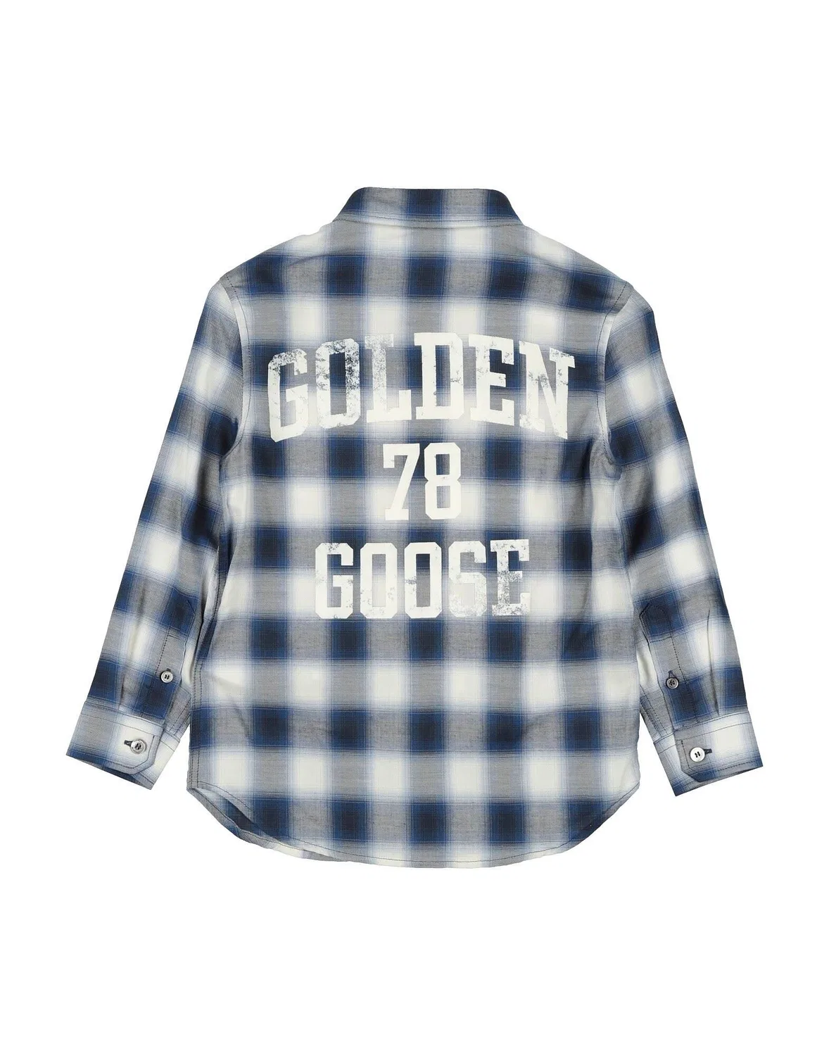 Детская рубашка для мальчиков с принтом Golden Goose, синий — фото 2