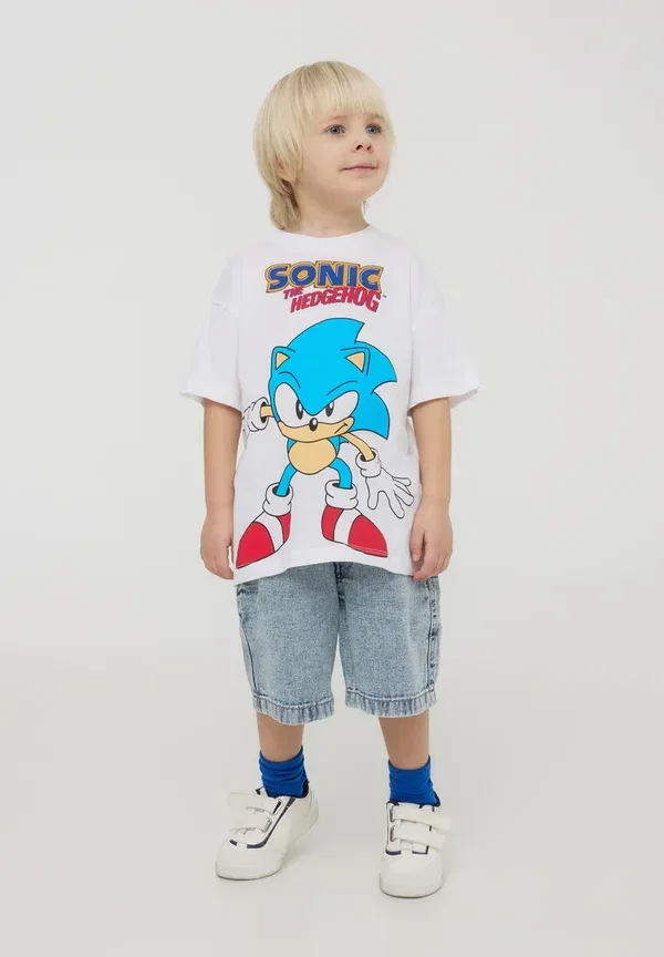 Футболка с принтом Sonic the Hedgehog Terranova, Bianco Ottico, белый
