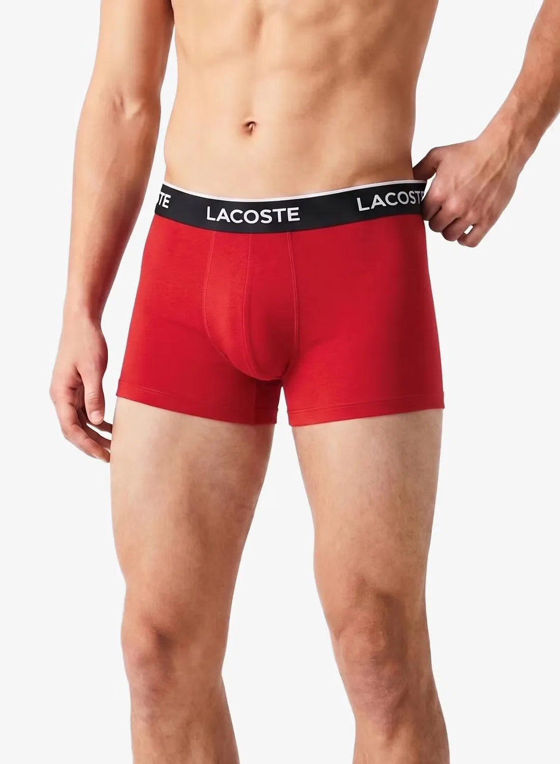 Трусы-боксеры эластичные комплект из 3 штук Lacoste, темно-синий — фото 4