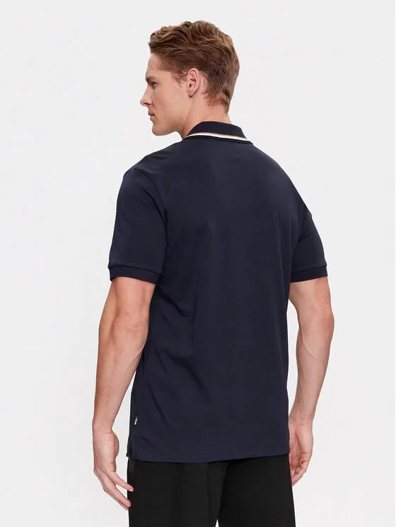 Поло regular fit Penrose Boss, темно-синий — фото 3