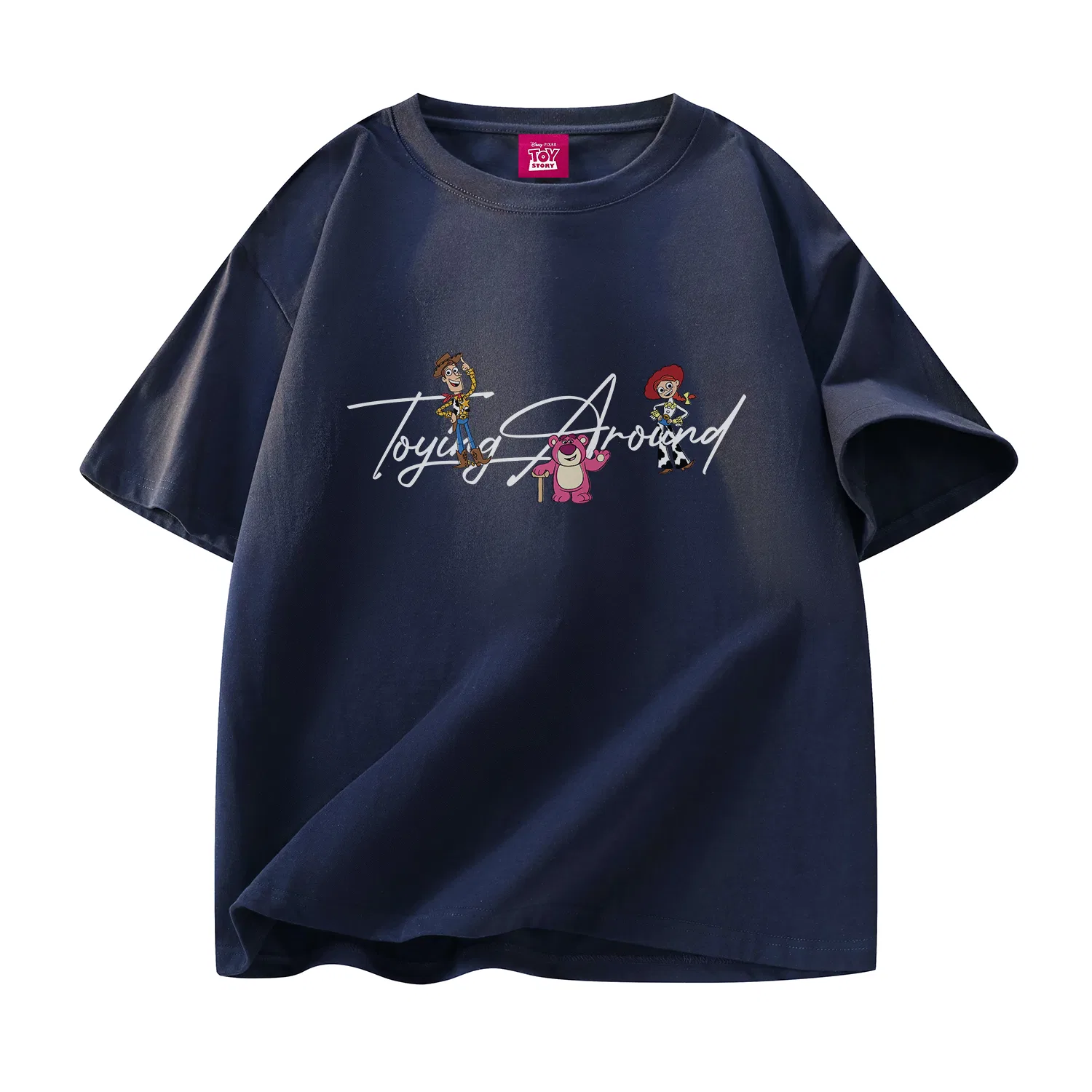 Детская футболка с принтом Disney Unisex Crew Neck Thin Straight Fit, Цвет Navy Blue