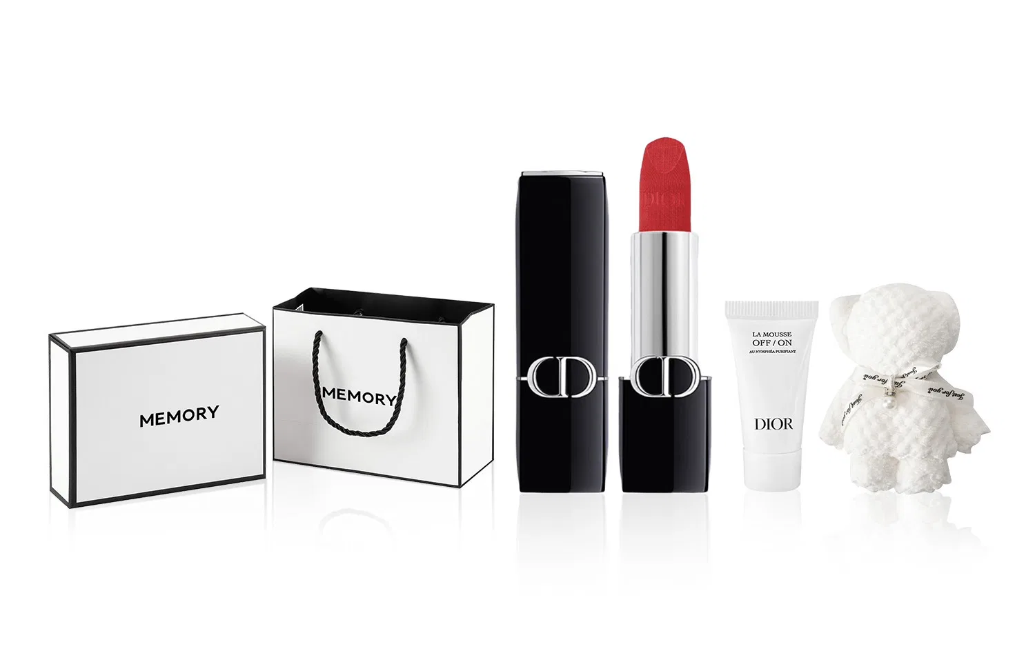 Женский набор для макияжа с блеском для губ Dior 012 Rosewood, DIOR, Vivid Blue Gold Lipstick — фото 4