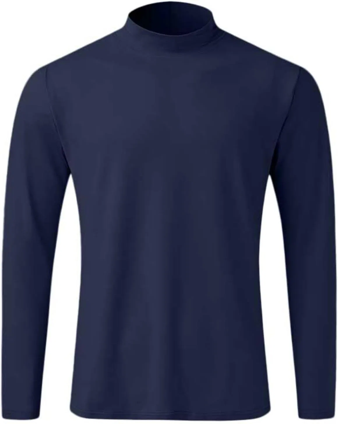 Мужская водолазка slim fit с высоким воротом из флиса, Dark Blue — фото 2