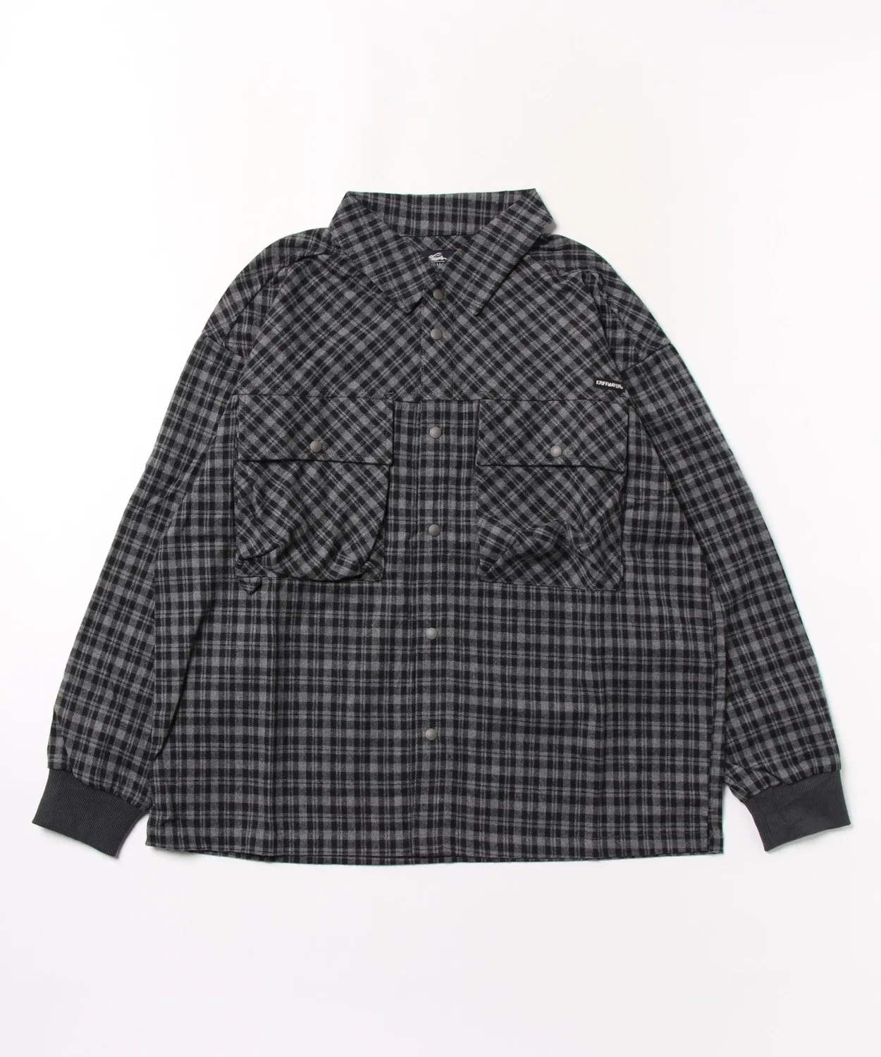 Детская рубашка с длинным рукавомв клетку Happy Outdoor Shirt KRIFF MAYER Kid's Collection, Charcoal