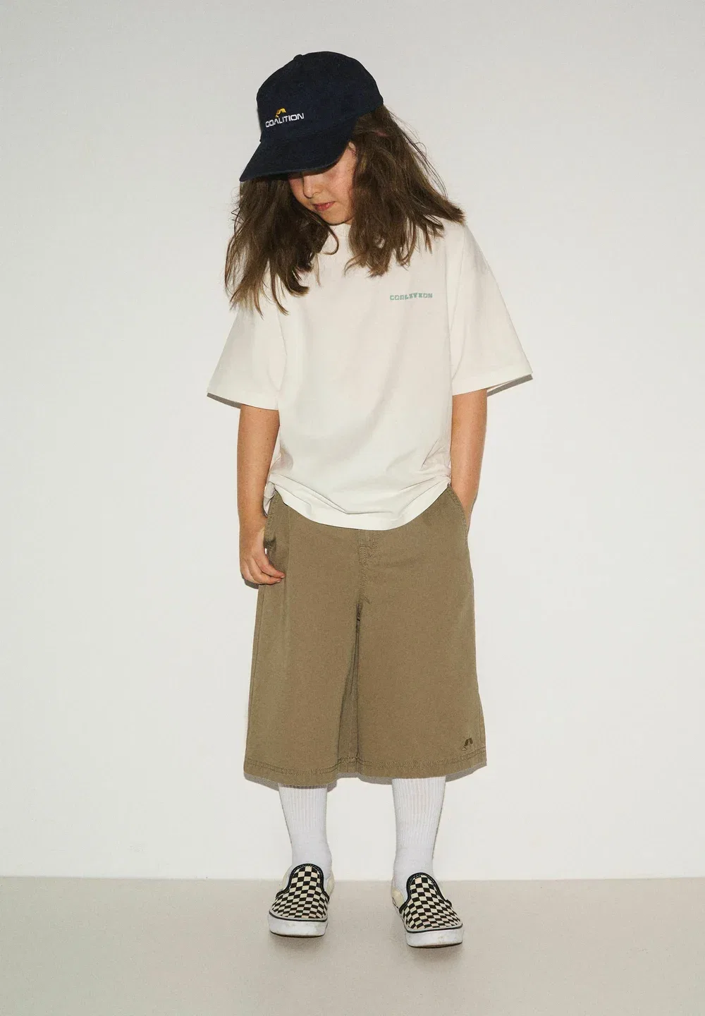 Cltn k check - print t-shirt Diverse, Off White