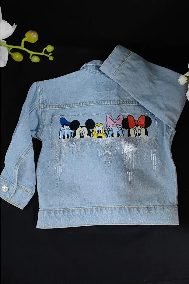 Детское джинсовое пальто для девочек Mickey Mouse Seasonal Runkli Adams, Blue — фото 3