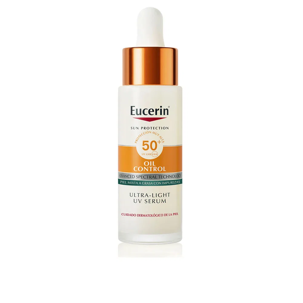 Солнцезащитный матирующий флюид-сыворотка SPF50+ Sun Face Oil Control UV Serum Eucerin, 30 мл
