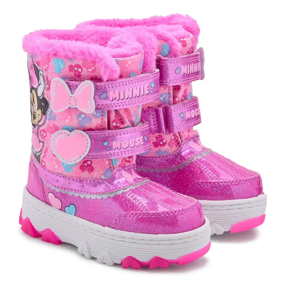 Детские зимние ботинки с подсветкой Minnie Mouse, Pink