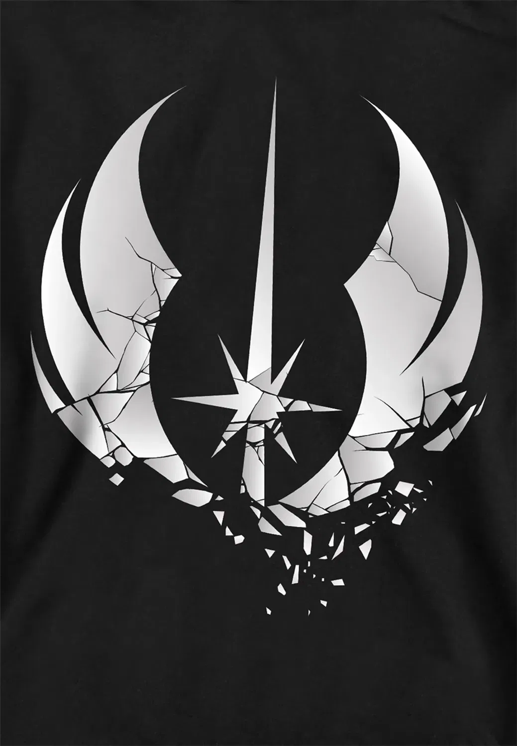 Детский худи с принтом Obiwan Kenobi Shattered Jedi, Disney, Black — фото 2