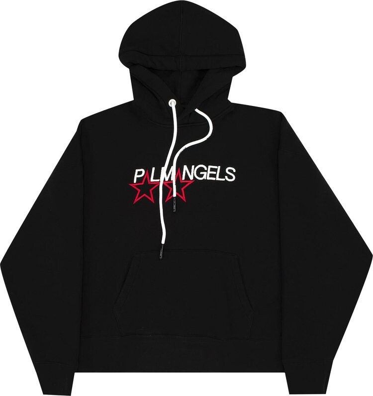 

Худи Palm Angels Racing Star Hoodie 'Black/White', черный