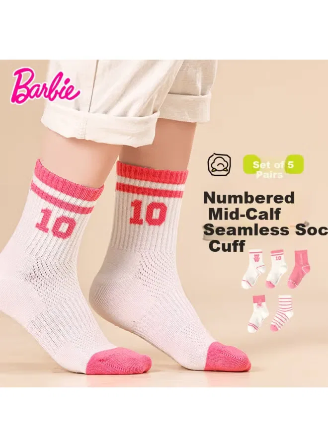 Носки детские хлопковые с сетчатым узором Barbie