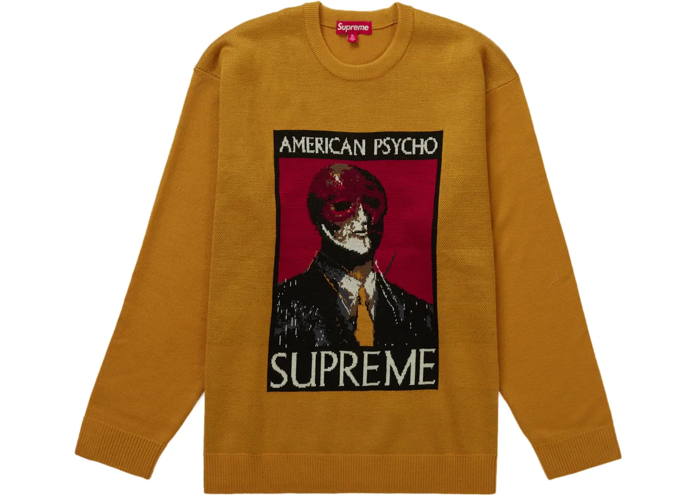 Мужской свитшот с принтом Supreme American Psycho Sweater, Yellow