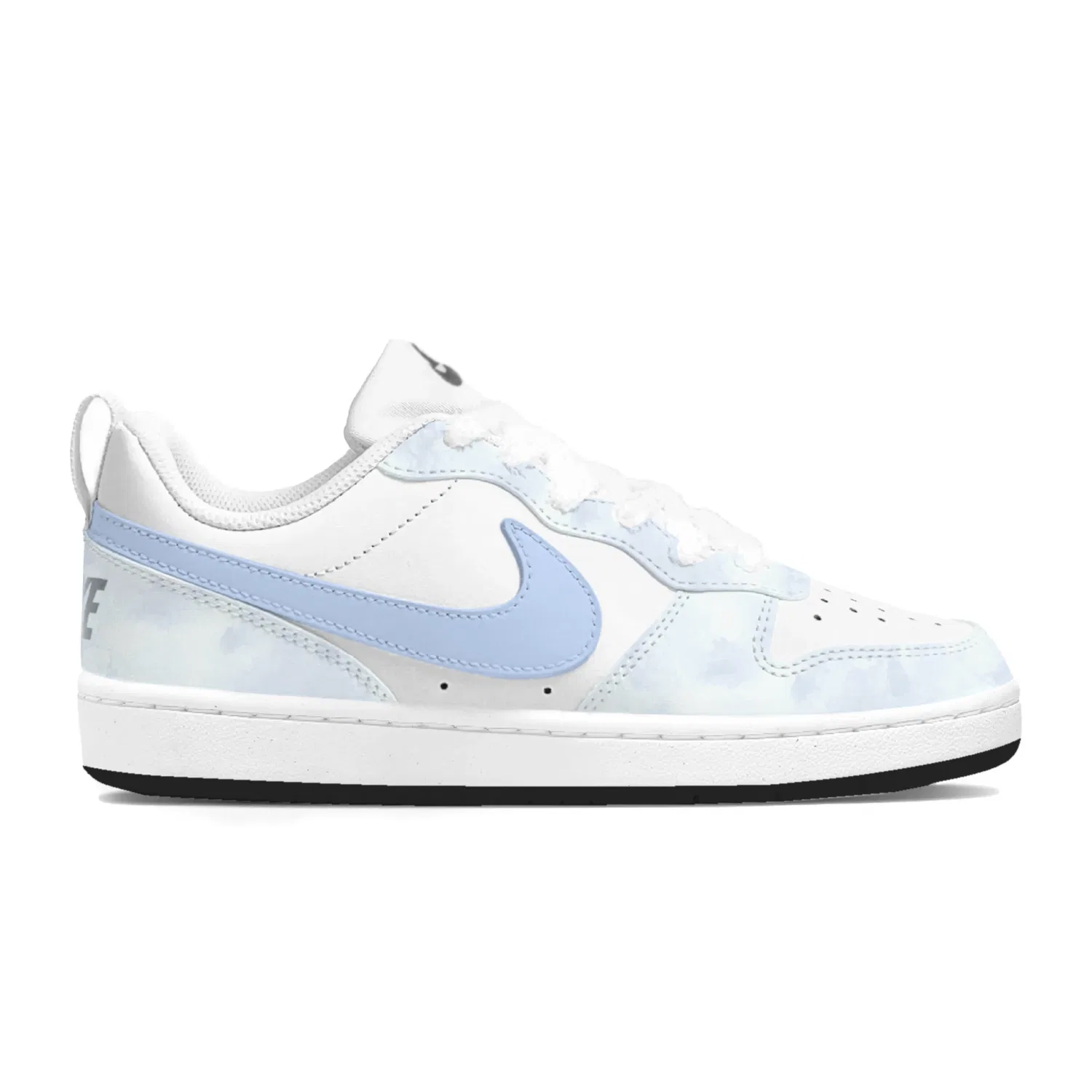 Детские кроссовки с принтом Nike Court Borough Low Top Blue/White, Blue — фото 4