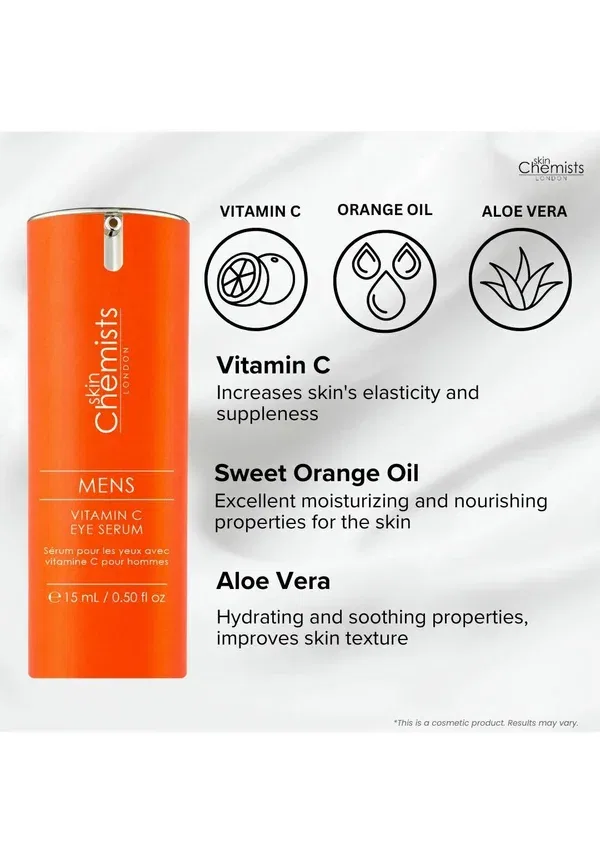 Сыворотка для лица с витамином С Anti-aging vitamin c eye serum treatment 15ml Skin Chemists, Orange 15 мл — фото 4