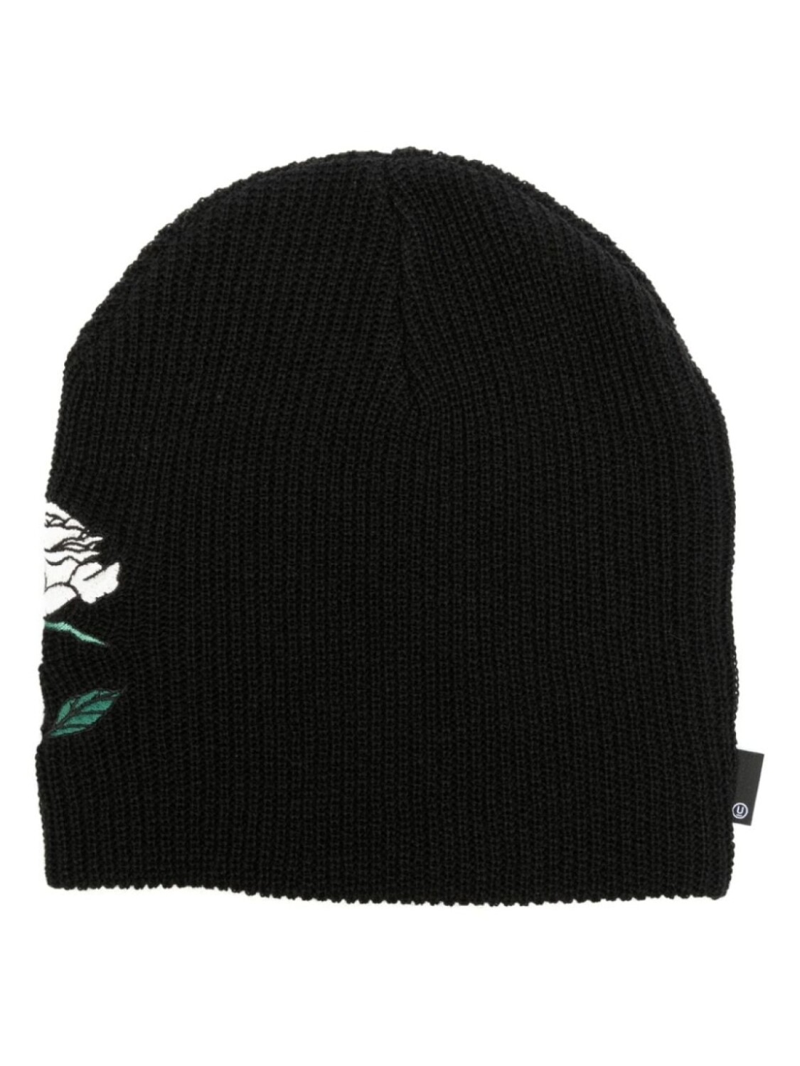 

Undercover rose-embroidered ribbed-knit beanie, черный